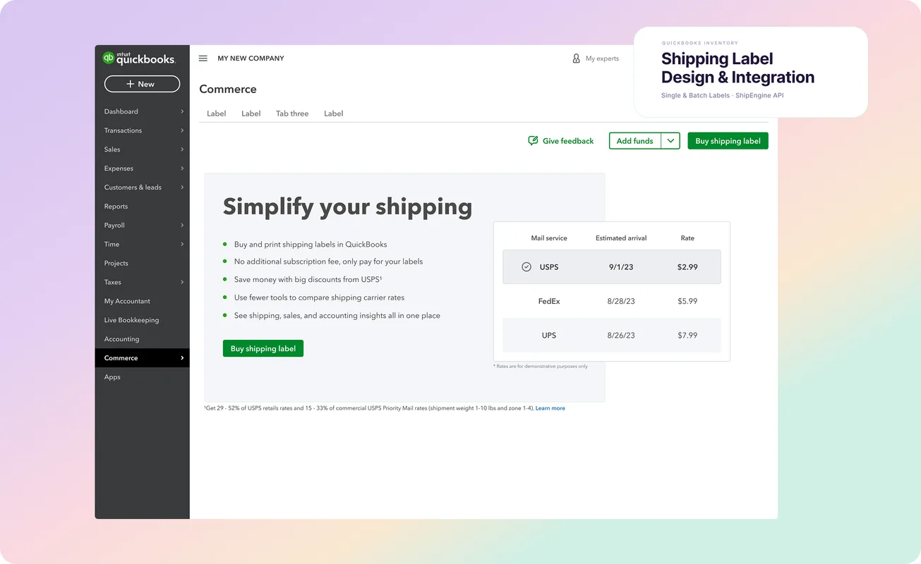 Simplify your shipping, with carrier rates compared side by side