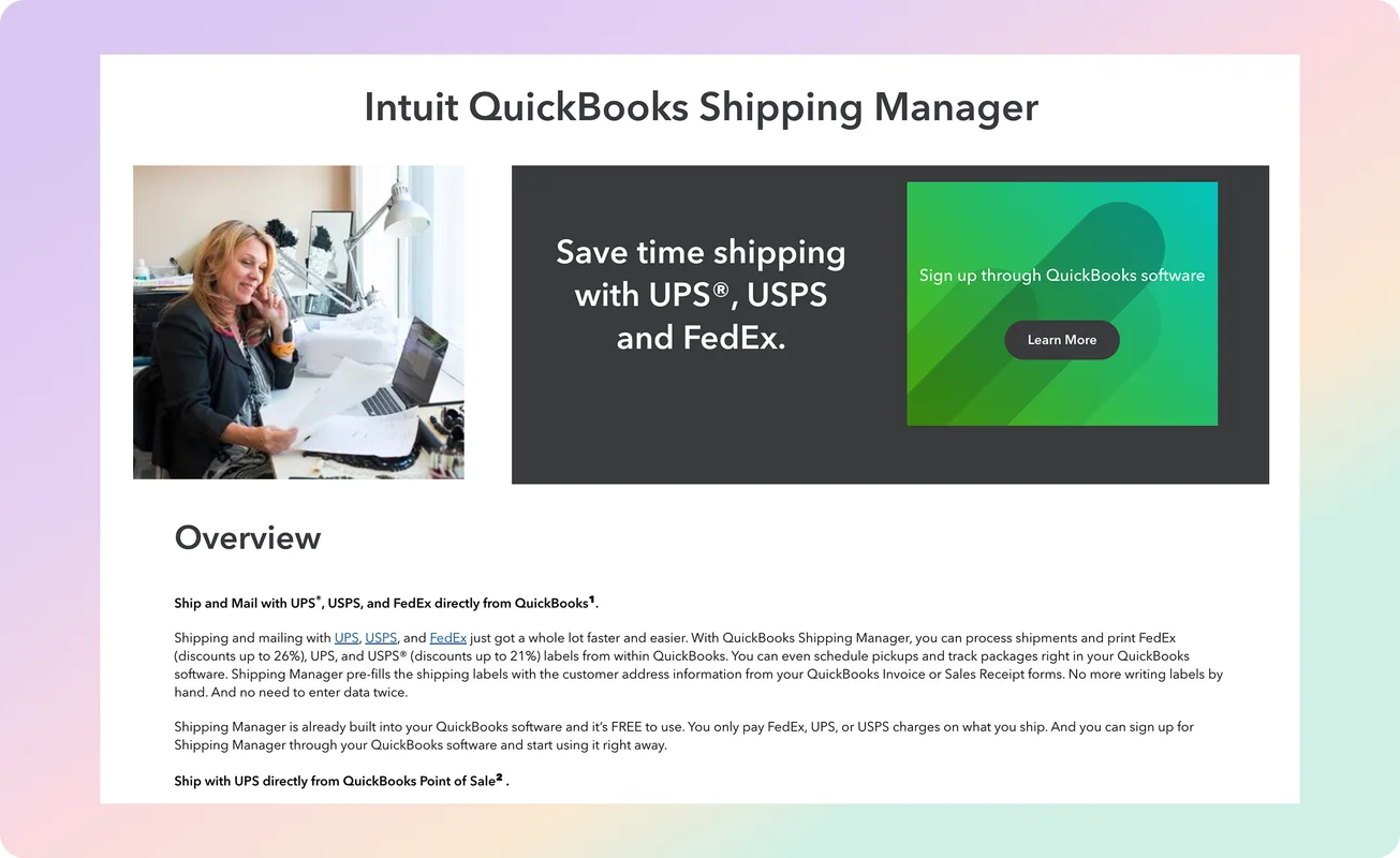 QuickBooks Shipping Manager