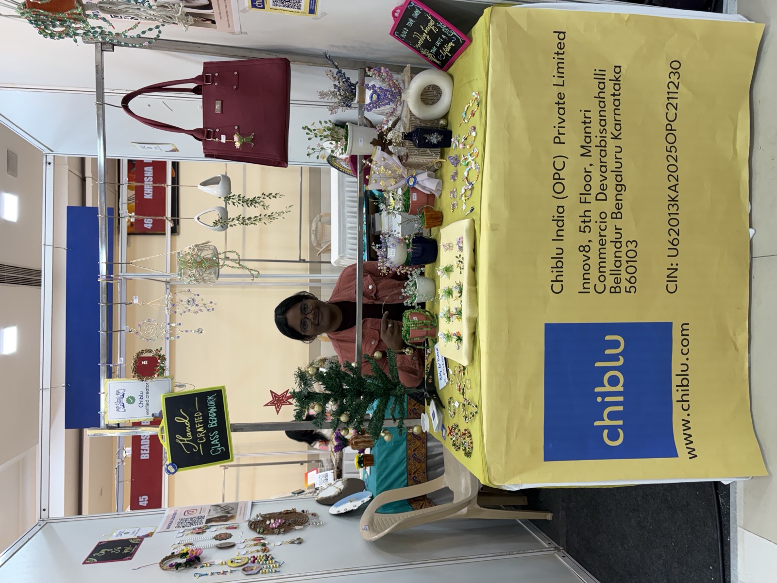 A second view of the Mumbai pop-up stall
