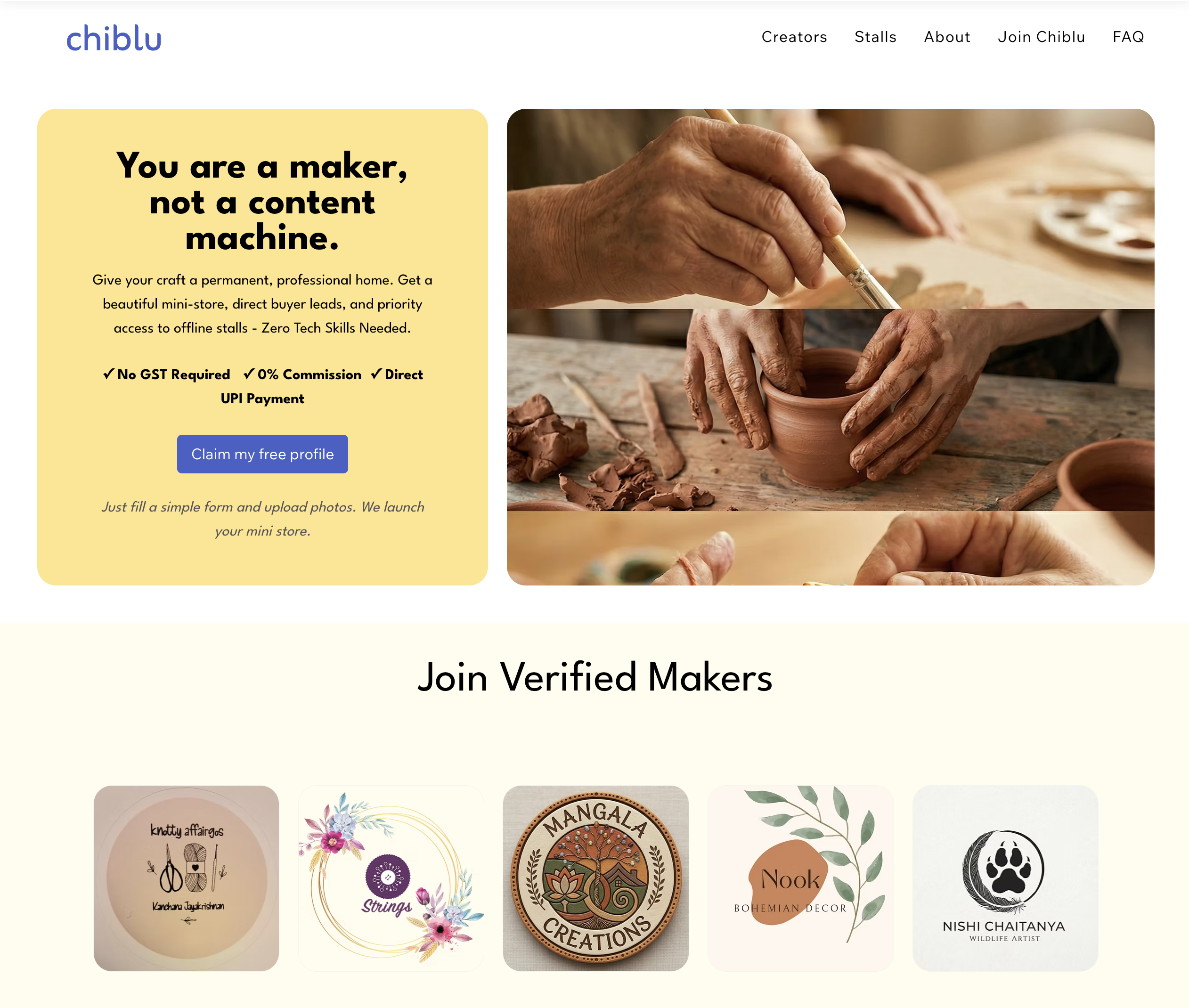 Chiblu v1 - the directory model, screen 2